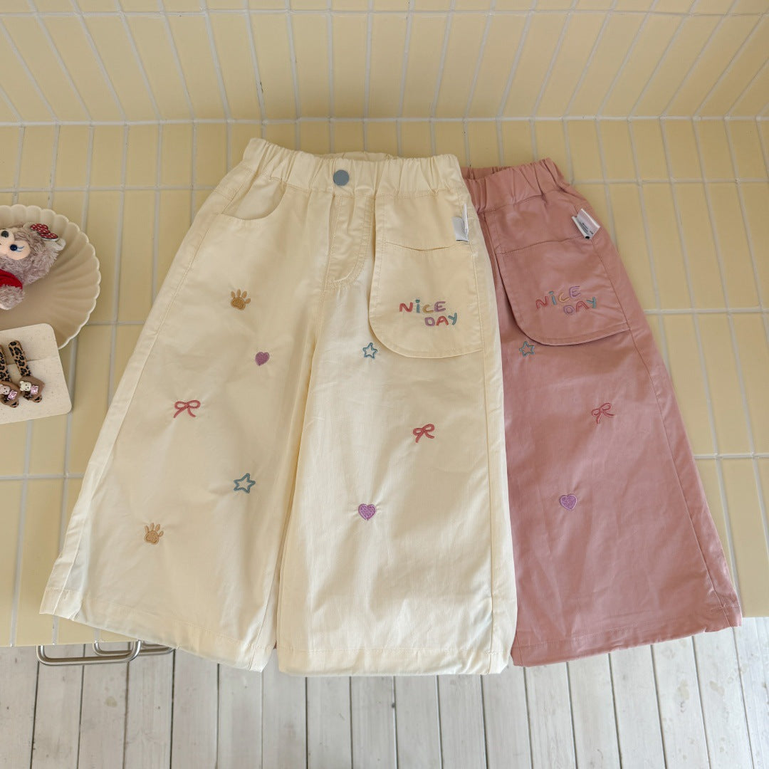 Girls' Workwear Children's Straight-leg Pants Western-style And Fashionable