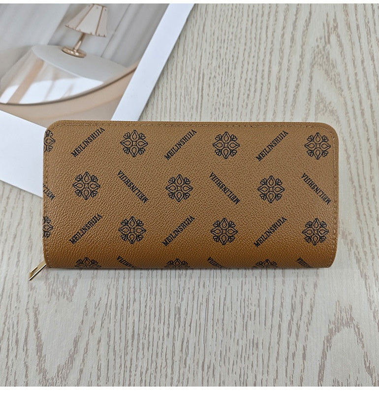 Simple And Stylish Single-zip Multi-cardholder Coin Purse
