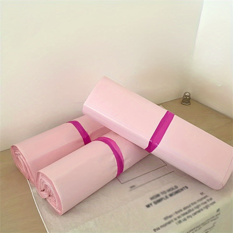 50pcs of Bright Pink Express with a Thickness of 4, Packaged in Polyethylene Mail Bags, Self-Sealing Express Bags, Envelopes, And Transportation Bags