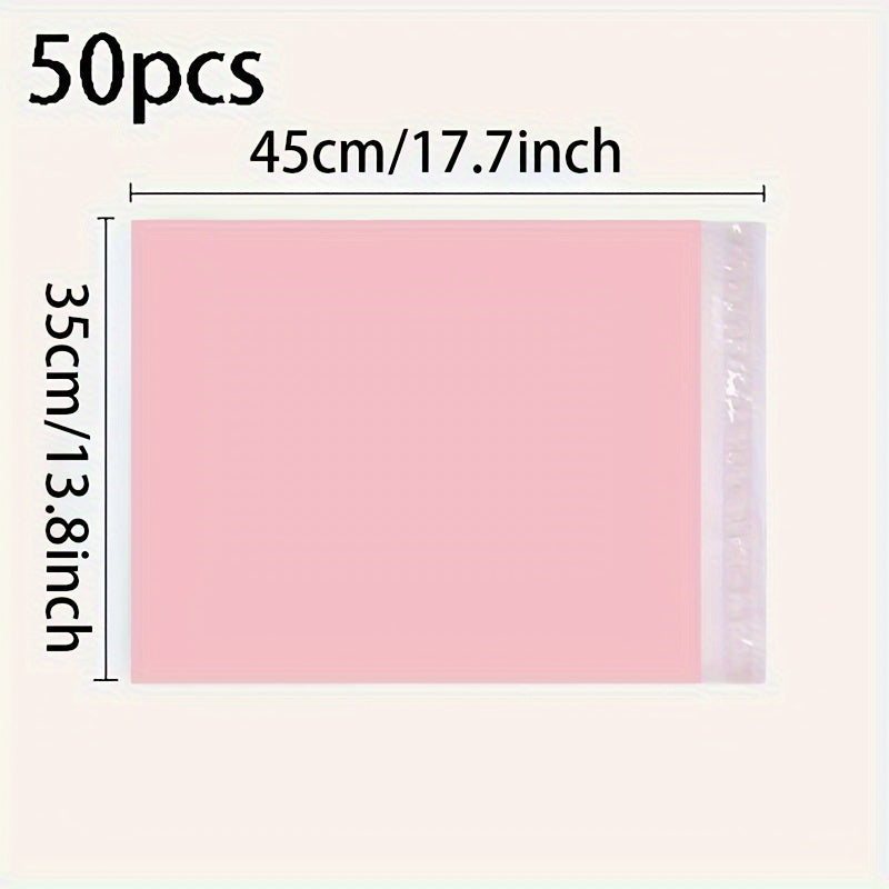 50pcs of Bright Pink Express with a Thickness of 4, Packaged in Polyethylene Mail Bags, Self-Sealing Express Bags, Envelopes, And Transportation Bags