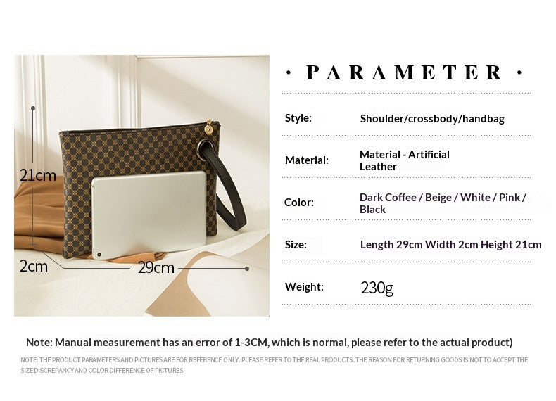 Womens Simple Large-Capacity Clutch Bag With Print