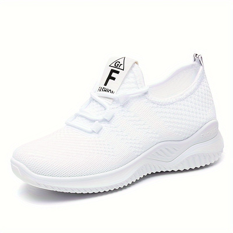 Women’s Breathable Pink Mesh Sneakers Comfortable All Season Lace-Up Shoes