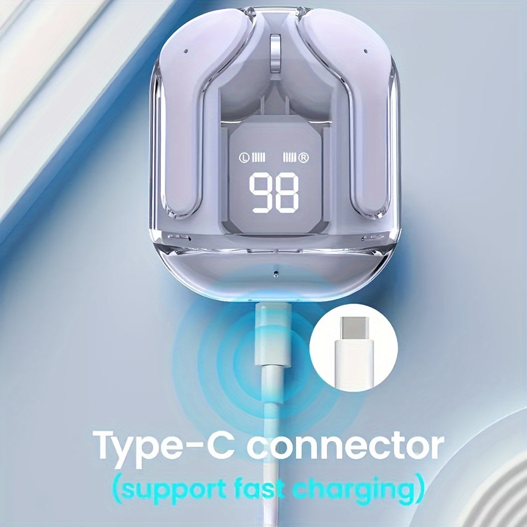 1 Set of Wireless Headphones - Cordless Freedom with Seamless Stereo Sound, Soft and Comfortable Fit, Immersive Audio Experience, and Vibrant Visuals - Vibrant Pink Hue, Sweat-Resistant and Lag-Free for Sports and Gaming, Per