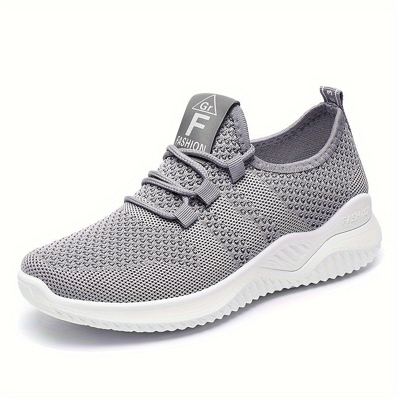 Women’s Breathable Pink Mesh Sneakers Comfortable All Season Lace-Up Shoes