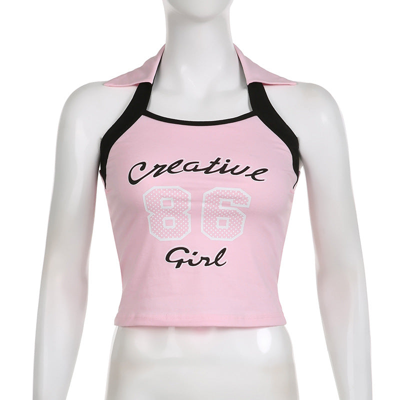 Cute Pink Halter Top – Soft, Stylish  Flattering