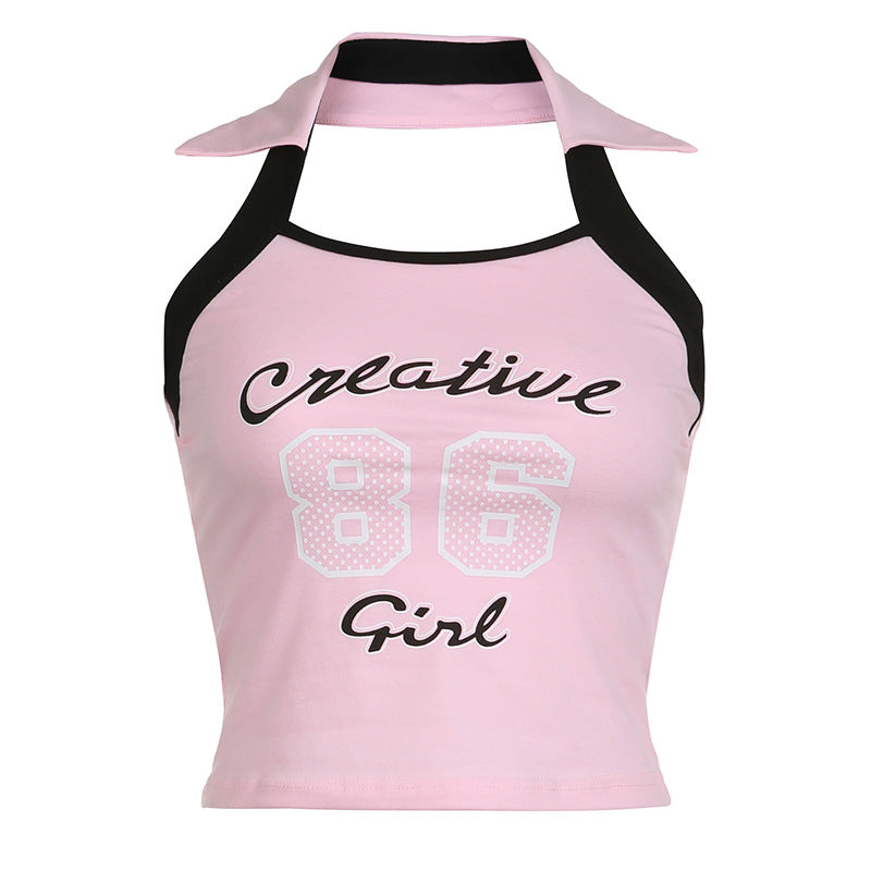 Cute Pink Halter Top – Soft, Stylish  Flattering