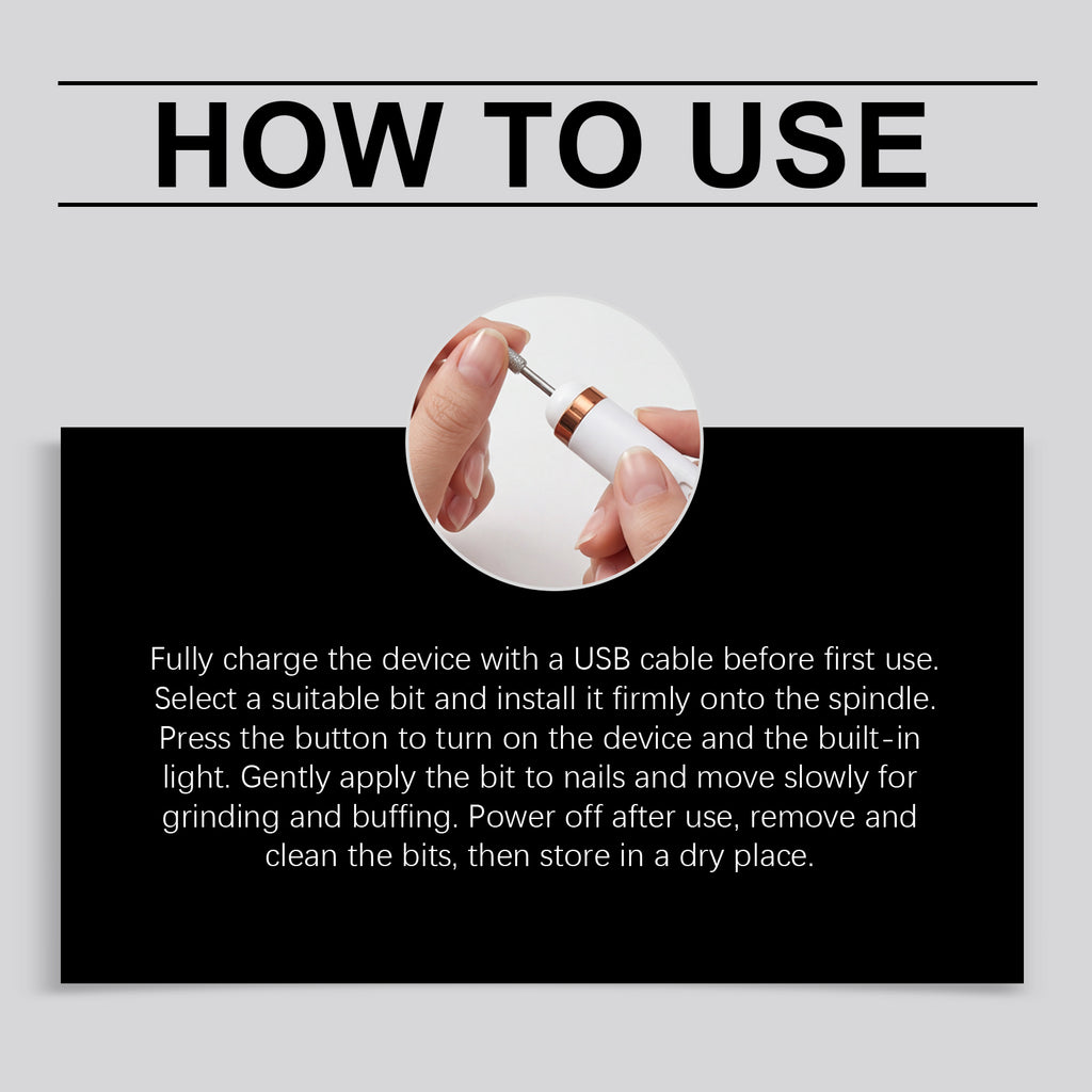 Light Pink Electric Nail Drill – Professional Manicure  Pedicure Tool