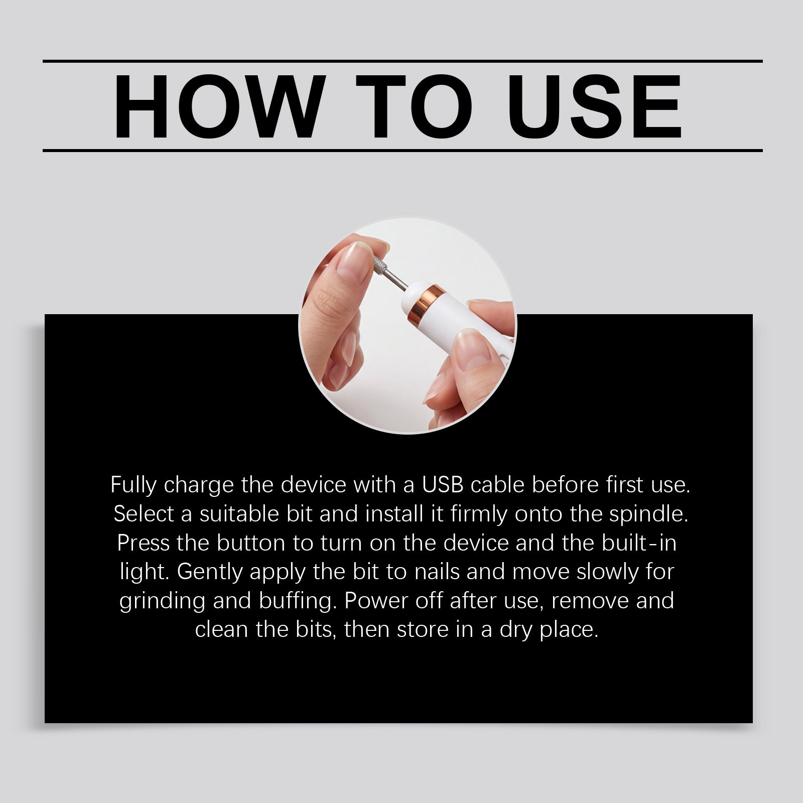Light Pink Electric Nail Drill – Professional Manicure  Pedicure Tool
