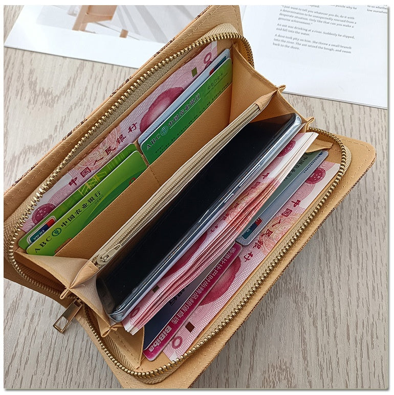 Simple And Stylish Single-zip Multi-cardholder Coin Purse