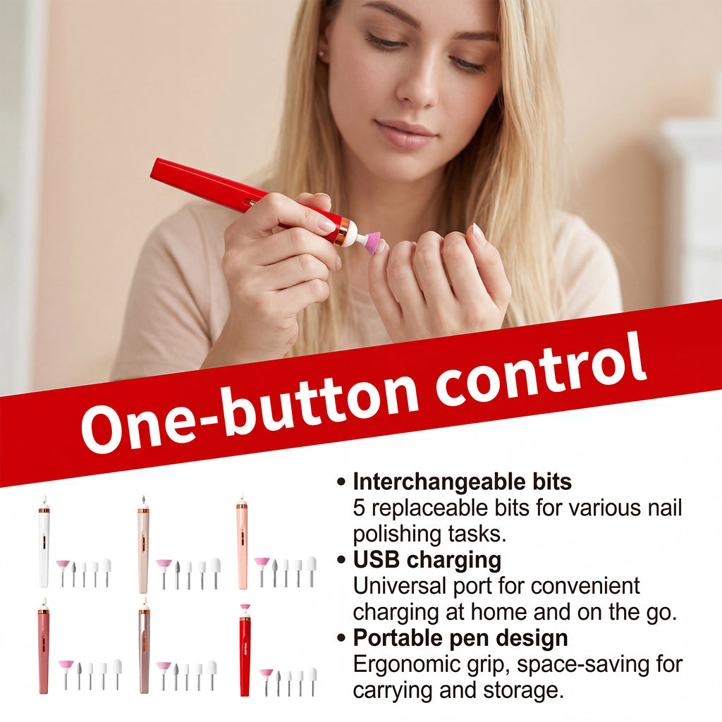Light Pink Electric Nail Drill – Professional Manicure  Pedicure Tool