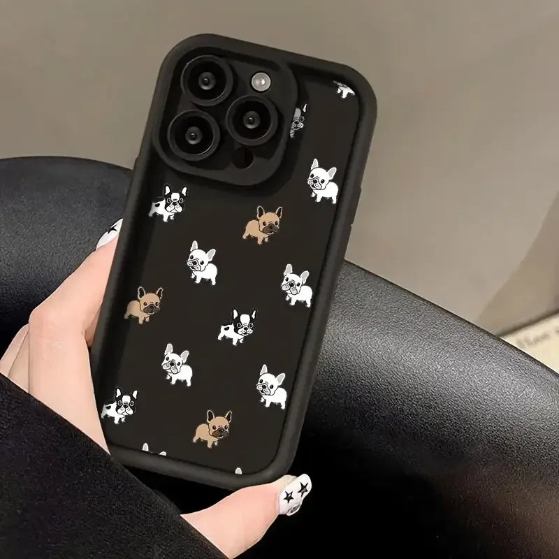 Trending Phone case 2025 pink butterfly Electroplating Cream Wavy Edge Ins Pattern Protective case to Prevent Falling for Girls