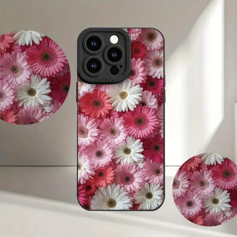 Customized TPU Material Pink Dog Phone Case for iPhone 17/16/15/14... Pro Max Shock Absorber Anti-Drop Back Cover with Model Ins