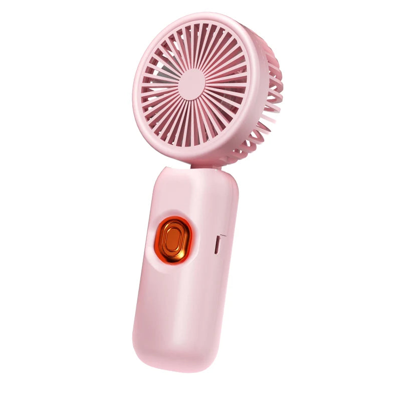 Eu Us in Stock Rechargeable Mini pink Hand Outdoor  Handheld Folding Cooling Portable Fan Handheld for Women