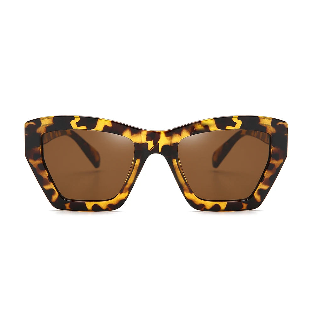 2021 New Design Fashion INS Transparent Pink Women Men PC Colorful Retro Shades Polygon Square Frame Sunglasses