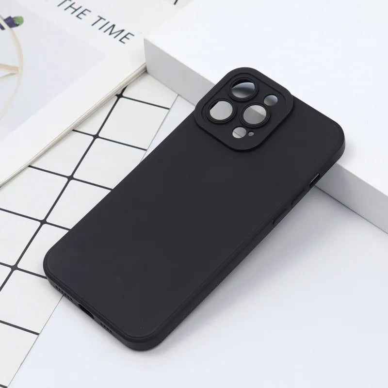 Pink Cross Design Phone Case Waterproof Anti-Drop Soft TPU Back Cover for iPhone 17/16/15/14... Pro Max Girl's Mobile Phone Case