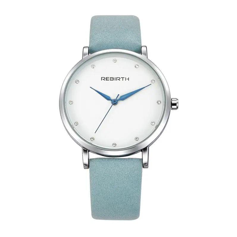 REBIRTH 057 Elegance pink Women Quartz Watch Nice PU Leather Band Small Dial Analog Display Simple Casual watch supplier
