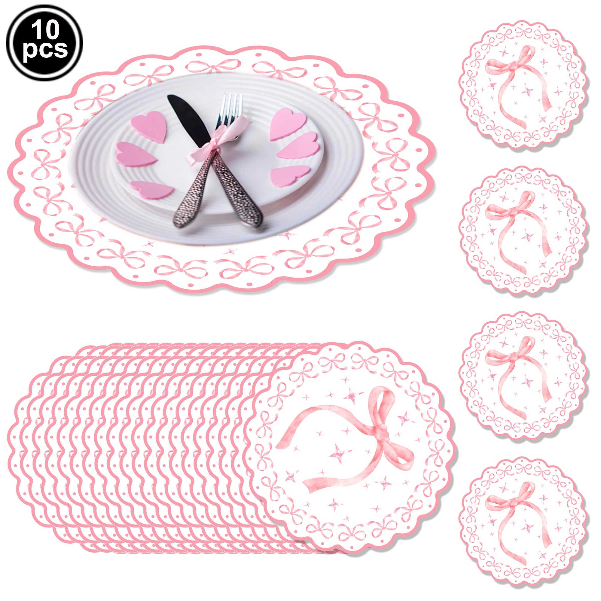 Pink Bow Birthday Party Decorations Girls Birthday Decor Banner Balloons Bow Napinks Plate Cup Pink Bow Theme Tableware Supplies