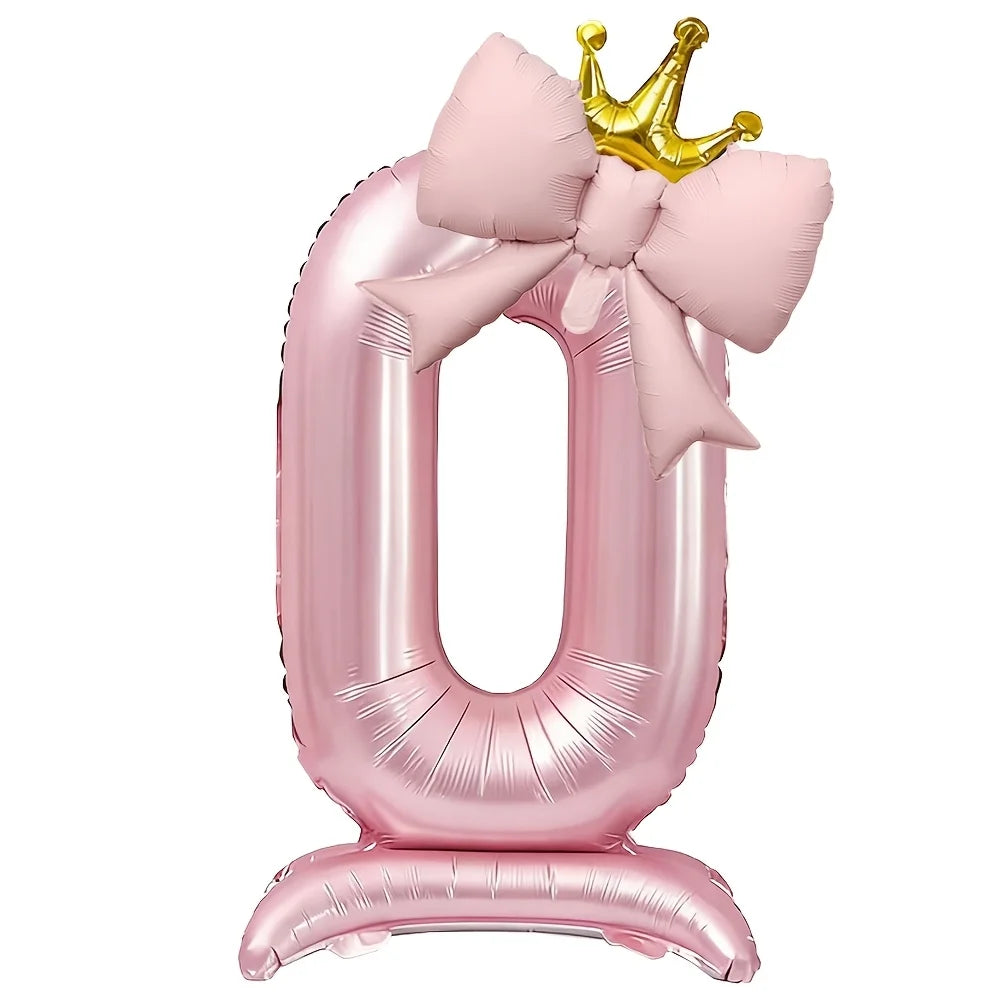 Pink Crown Number Balloon 🎀