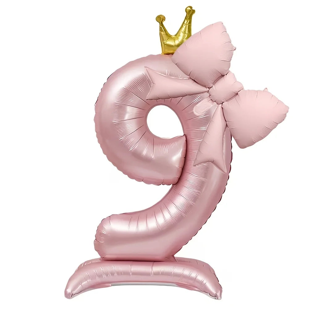 Pink Crown Number Balloon 🎀