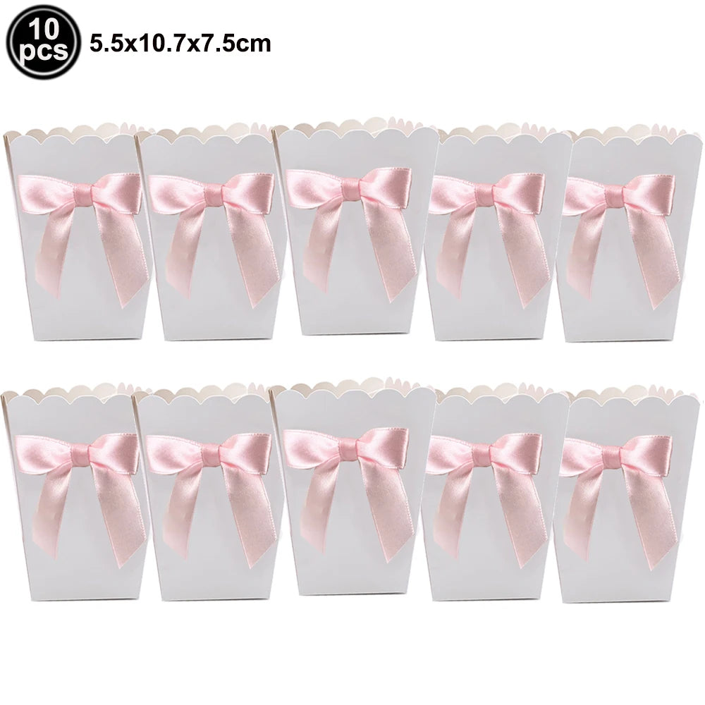 Pink Bow Birthday Party Decorations Girls Birthday Decor Banner Balloons Bow Napinks Plate Cup Pink Bow Theme Tableware Supplies