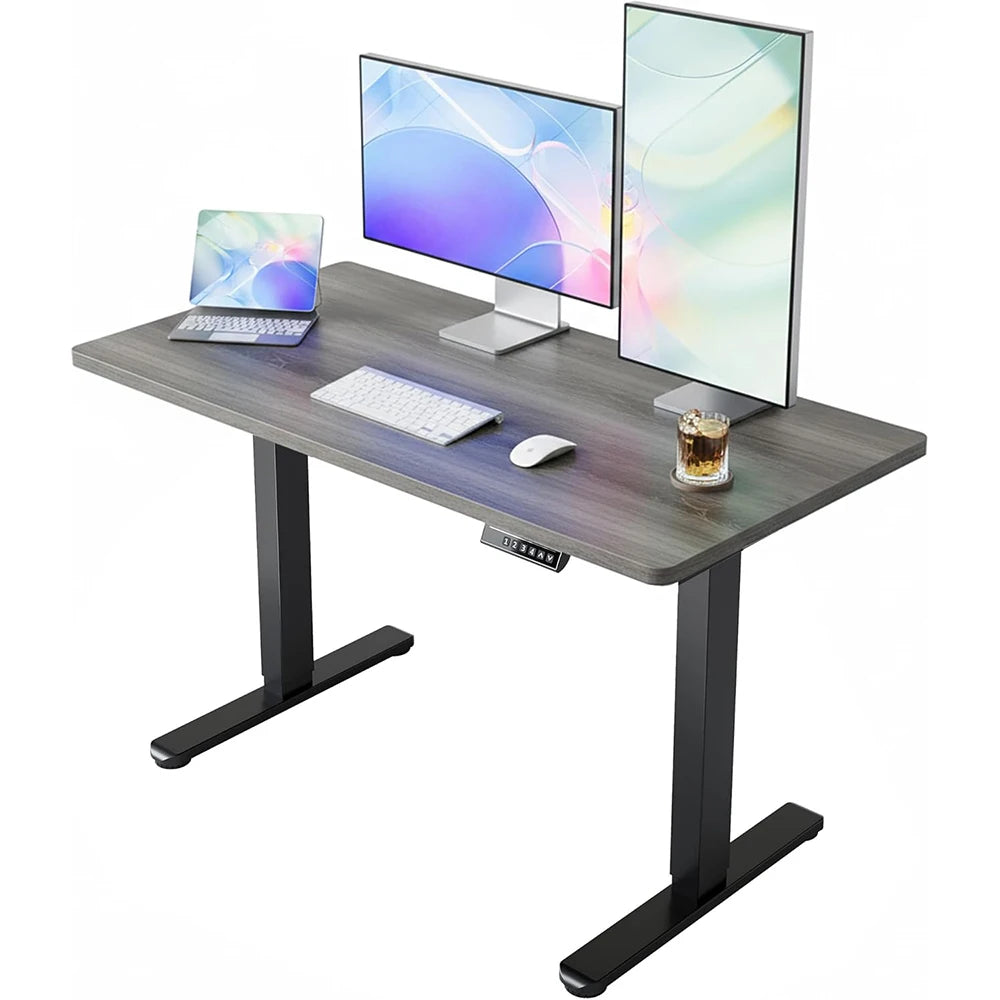 Pink Gaming Desk with LED Strip Home Office Computer Desk Ergonomic with Cup Holder for Girls Women