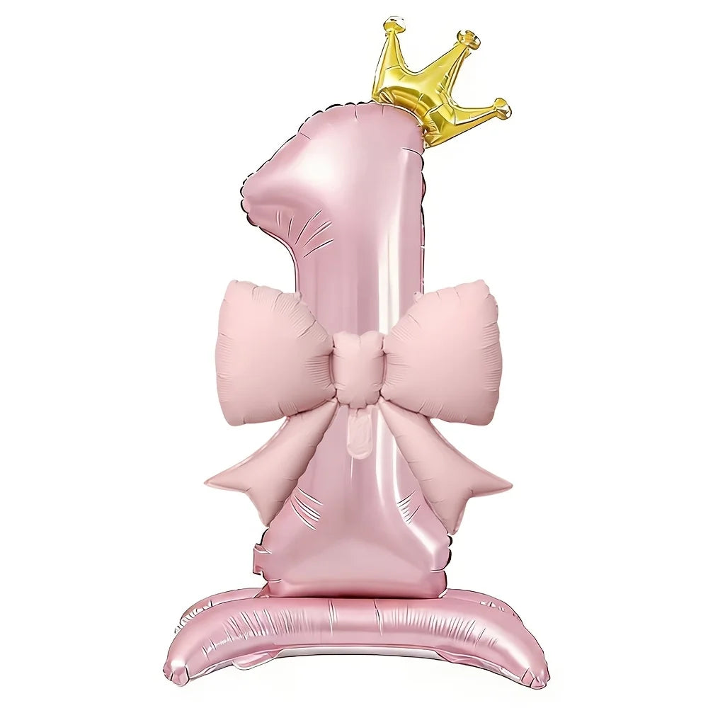 Pink Crown Number Balloon 🎀
