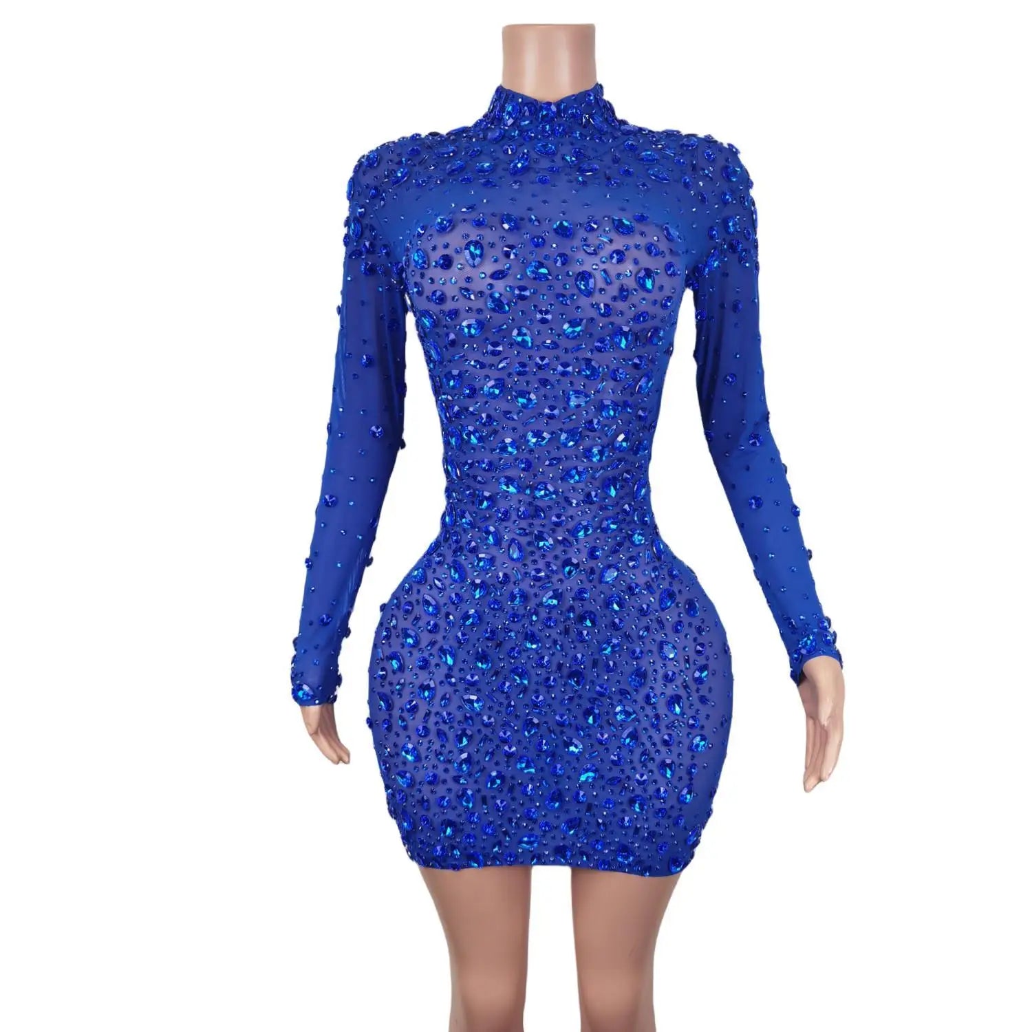 Sexy Dance Pink Dress Performance Sparkly Pink Rhinestones Dress Women Evening Birthday Celebrate Party Outfit 2025 Cuixing