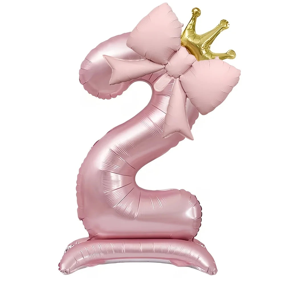 Pink Crown Number Balloon 🎀
