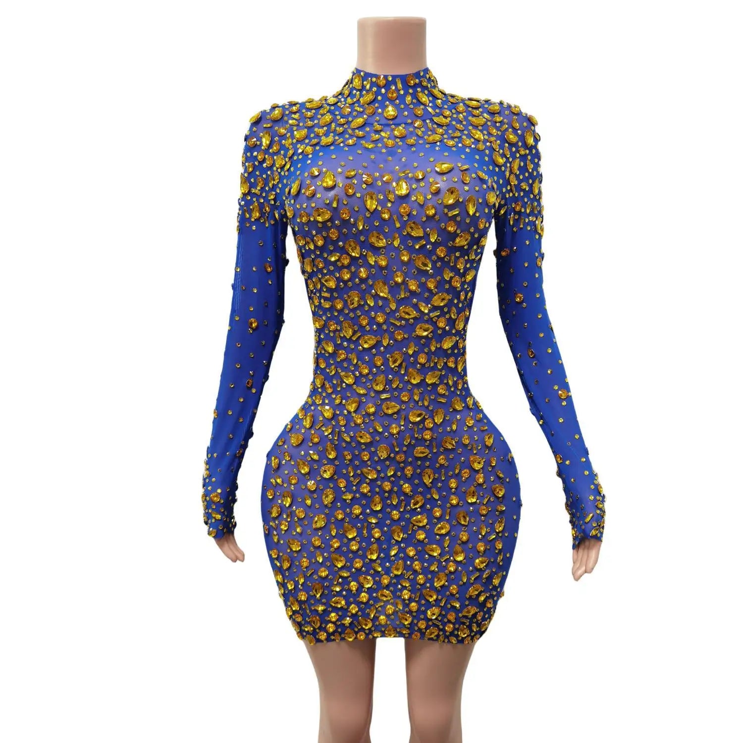 Sexy Dance Pink Dress Performance Sparkly Pink Rhinestones Dress Women Evening Birthday Celebrate Party Outfit 2025 Cuixing