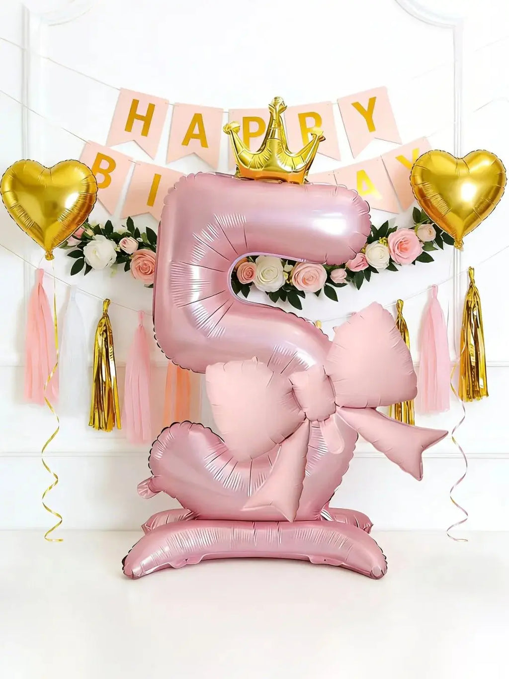 Pink Crown Number Balloon 🎀