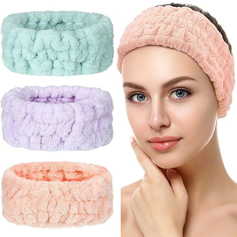 Women's Solid-Colored Sporty Flannel Extra-Wide Headband