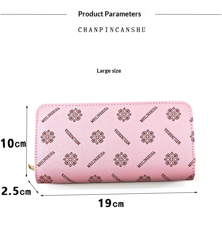 Simple And Stylish Single-zip Multi-cardholder Coin Purse