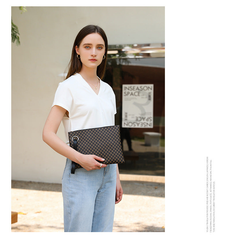 Womens Simple Large-Capacity Clutch Bag With Print