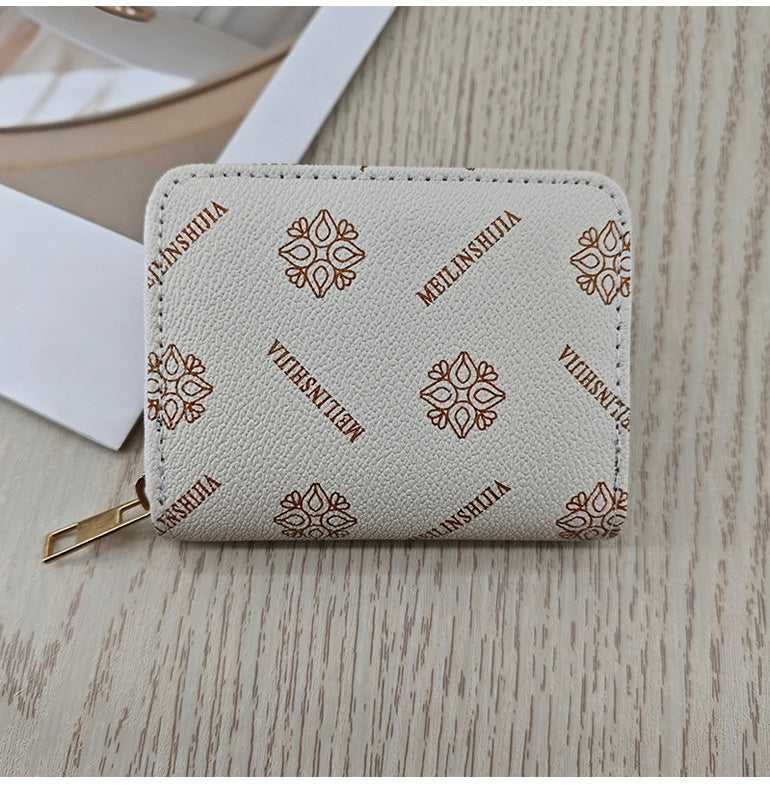 Simple And Stylish Single-zip Multi-cardholder Coin Purse