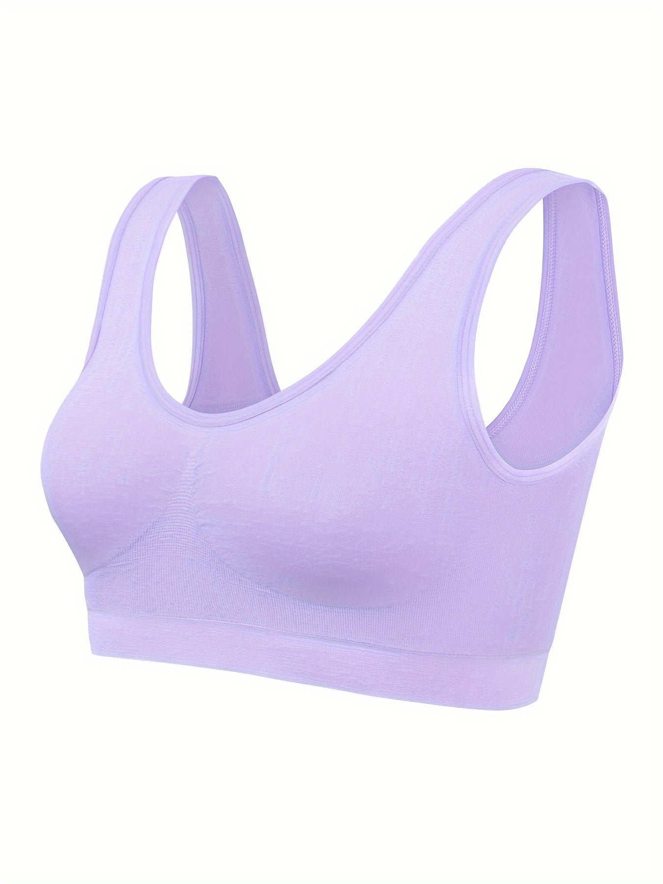 [3pcs Seamless Sports Bras] 3pcs Women's Seamless Sports Bras - No Padding, Low- Non-Sheer Backless Strapless/Tube Top Style (Black/Pink/White) - Gym, Yoga & Casual Attire - Comfortable Wire-Free Chest Supporters