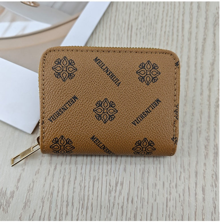 Simple And Stylish Single-zip Multi-cardholder Coin Purse