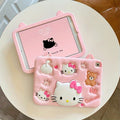 Sanrio Hello Kitty Pink Tablet Case, Suitable for iPad - Cute Aesthetic Soft Shell Cartoon Luxury Protective Cover, Device Protection, Playful Style, Kawaii Design, Stretchable Material, Durable Case, Stylish Protector, Anime
