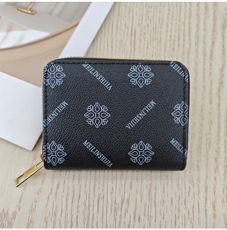 Simple And Stylish Single-zip Multi-cardholder Coin Purse
