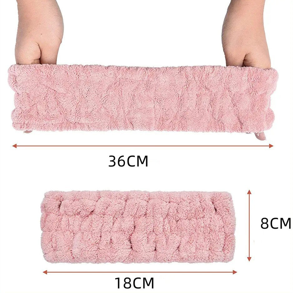 Women's Solid-Colored Sporty Flannel Extra-Wide Headband