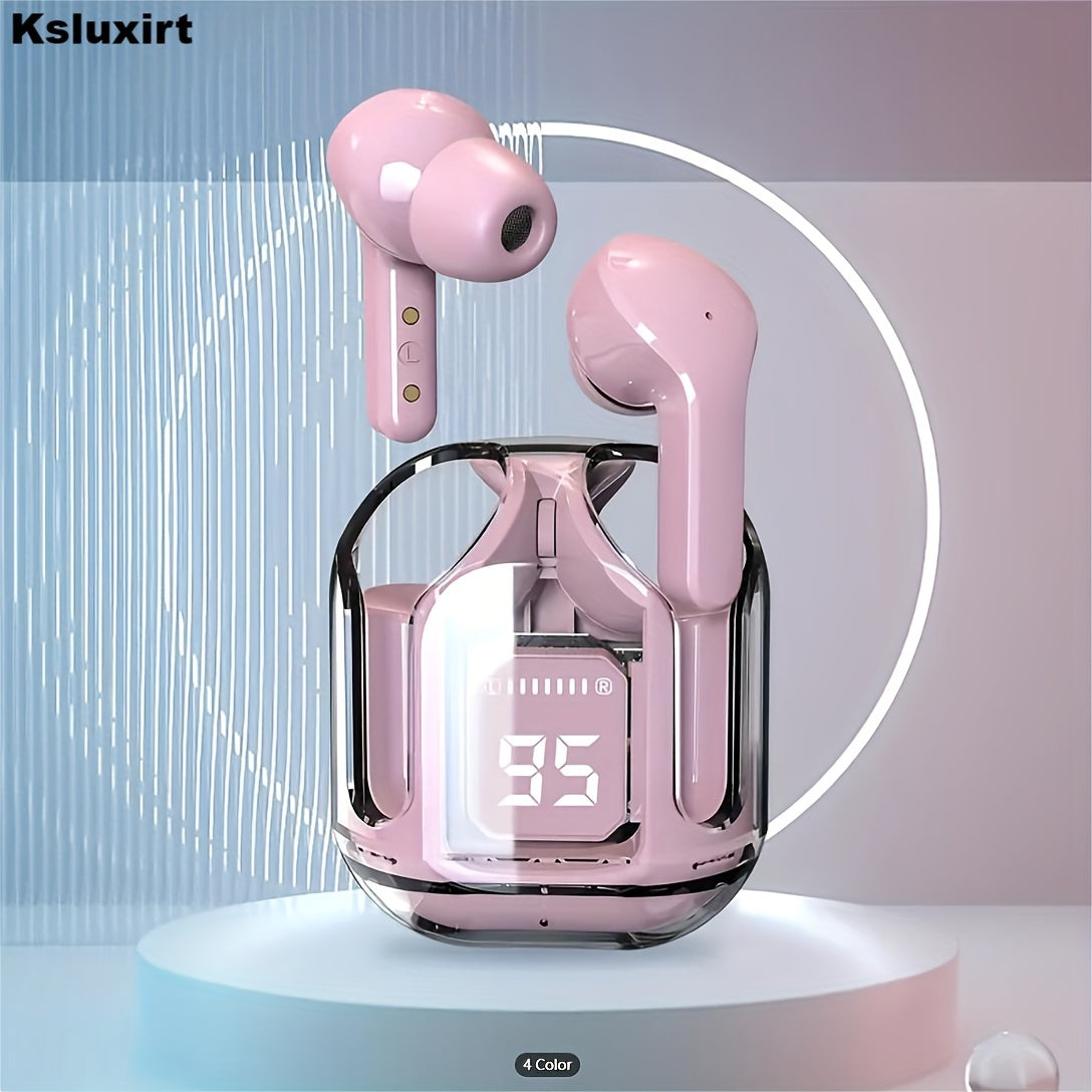 1 Set of Wireless Headphones - Cordless Freedom with Seamless Stereo Sound, Soft and Comfortable Fit, Immersive Audio Experience, and Vibrant Visuals - Vibrant Pink Hue, Sweat-Resistant and Lag-Free for Sports and Gaming, Per